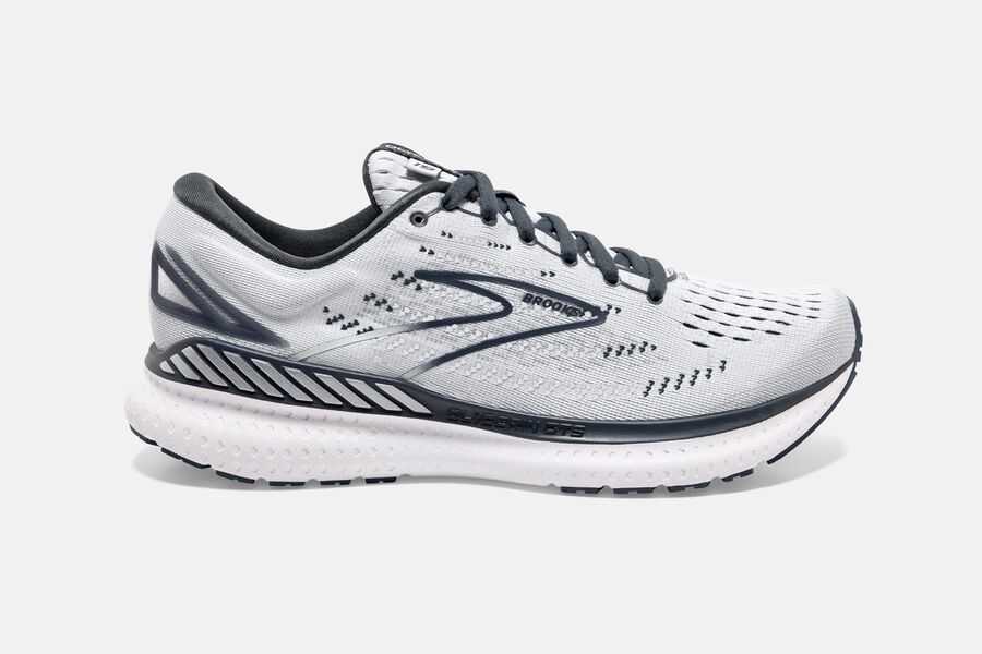 Brooks Glycerin GTS 19 Road Running Shoes Womens White/Grey 076459-SXQ